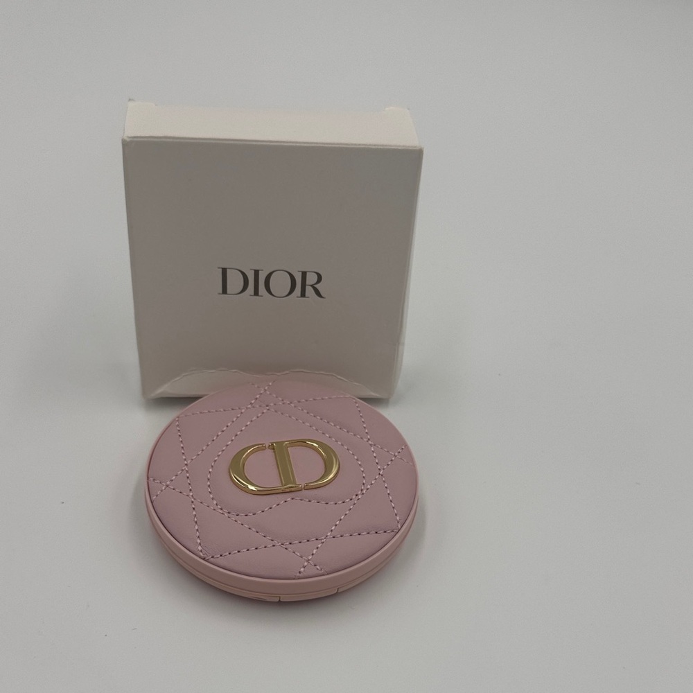 Parfums Mirror Compact in Soft Pink with Gold Detail NIB